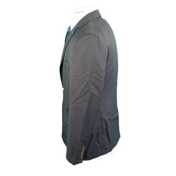 Brooks Brothers 41S Blue Stripe Fitzgerald Suit Jacket 100% Wool 2 Button 1 Vent - Picture 5 of 6